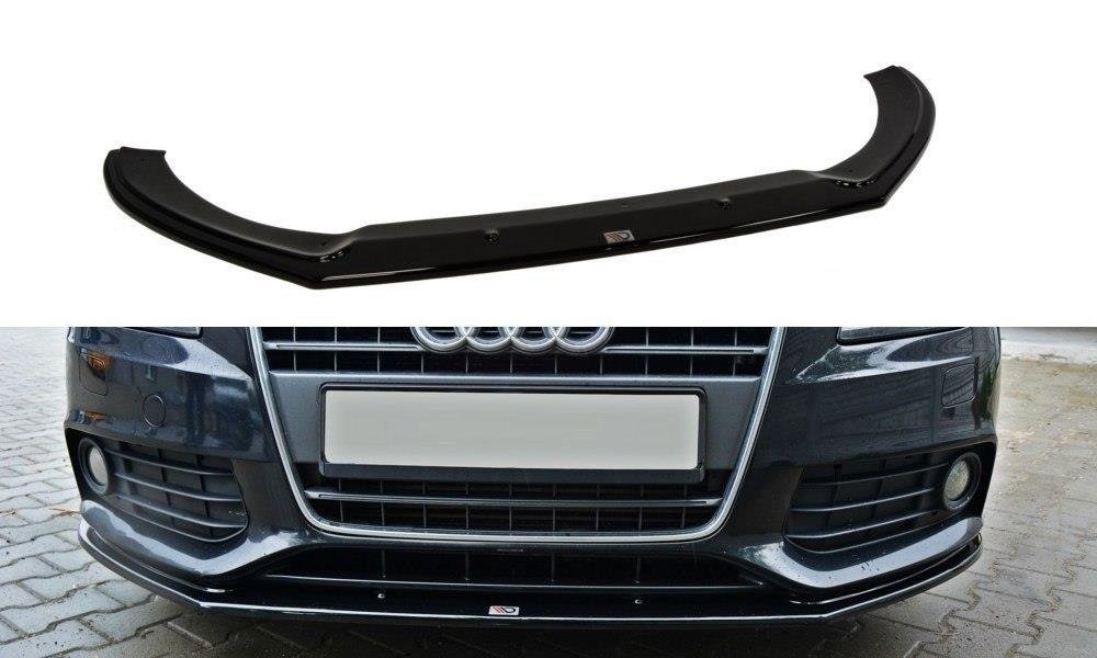 Image of Front Splitter V.2 Audi A4 B8 - Gloss Black