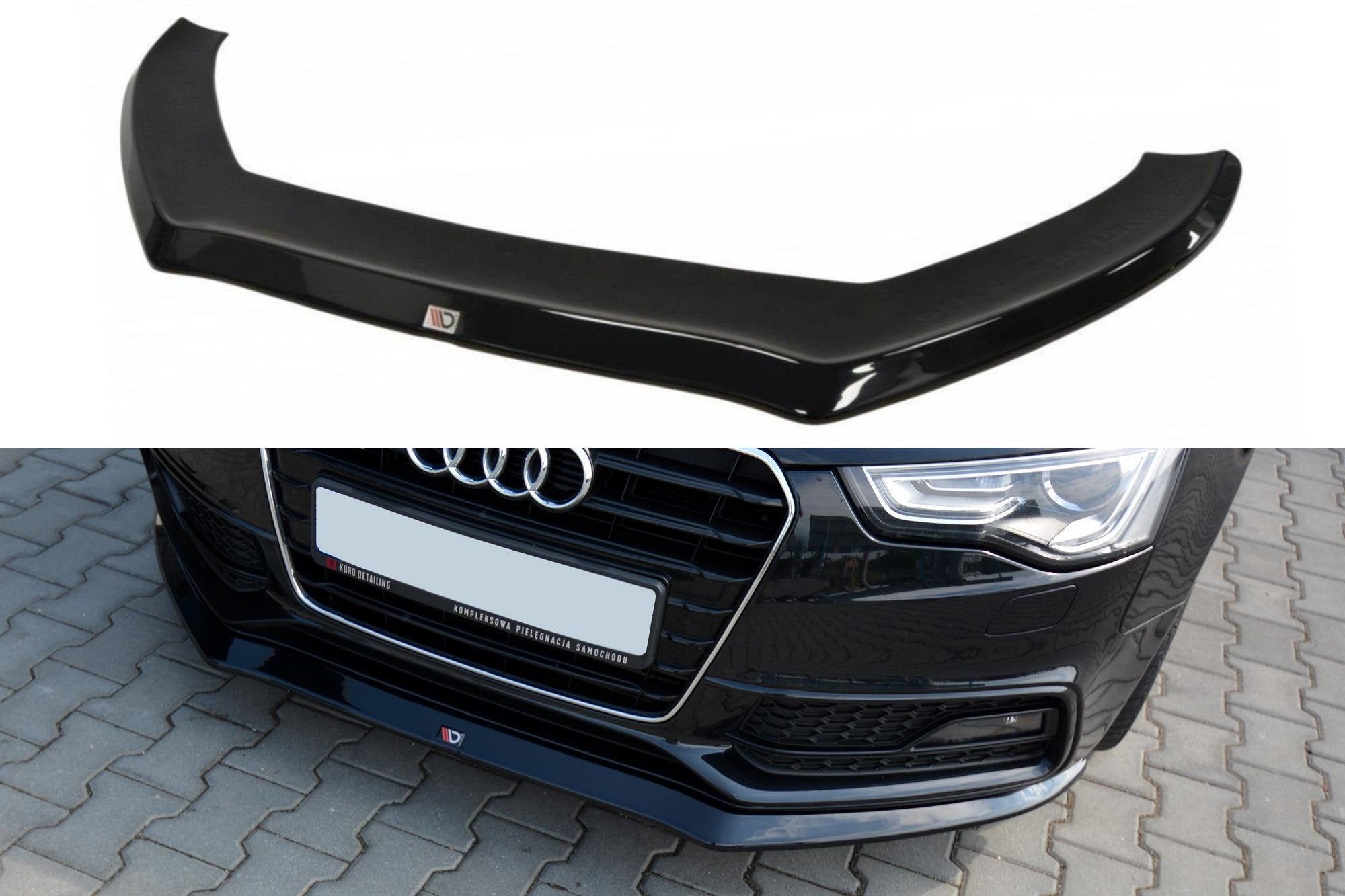 Image of Front Splitter V.1 Audi S5 / A5 S-Line 8T FL - Gloss Black