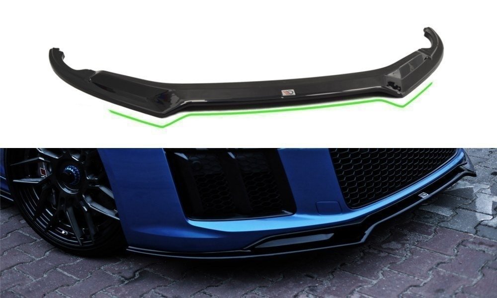 Image of Front Splitter V.2 Audi R8 MK.2 - Gloss Black