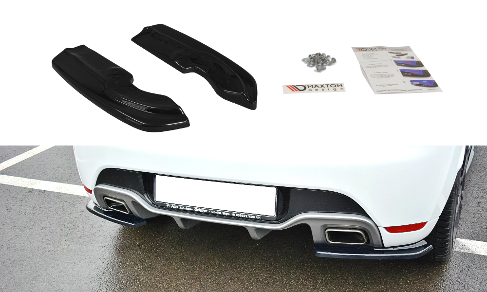 Image of Rear Side Splitters Renault Clio MK4 RS - Gloss Black