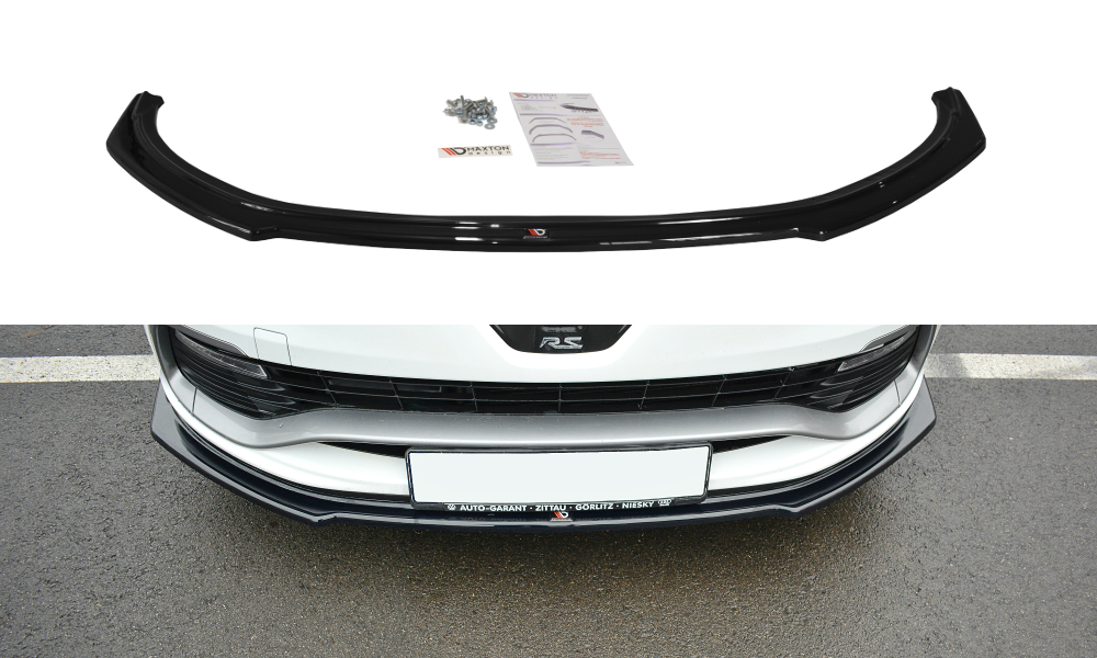 Image of Front Splitter Renault Clio MK4 RS - Gloss Black