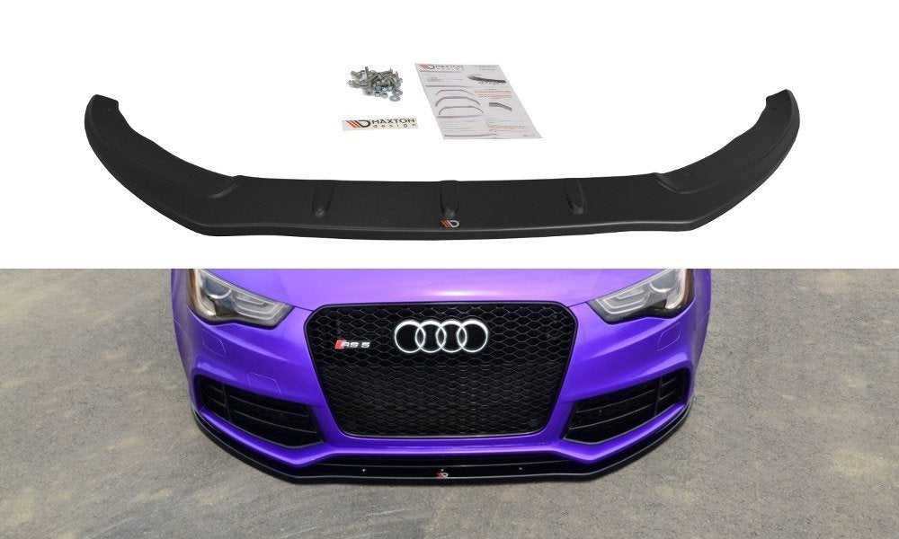 Image of Front Splitter Audi RS5 Facelift Model (2011-) - Gloss Black