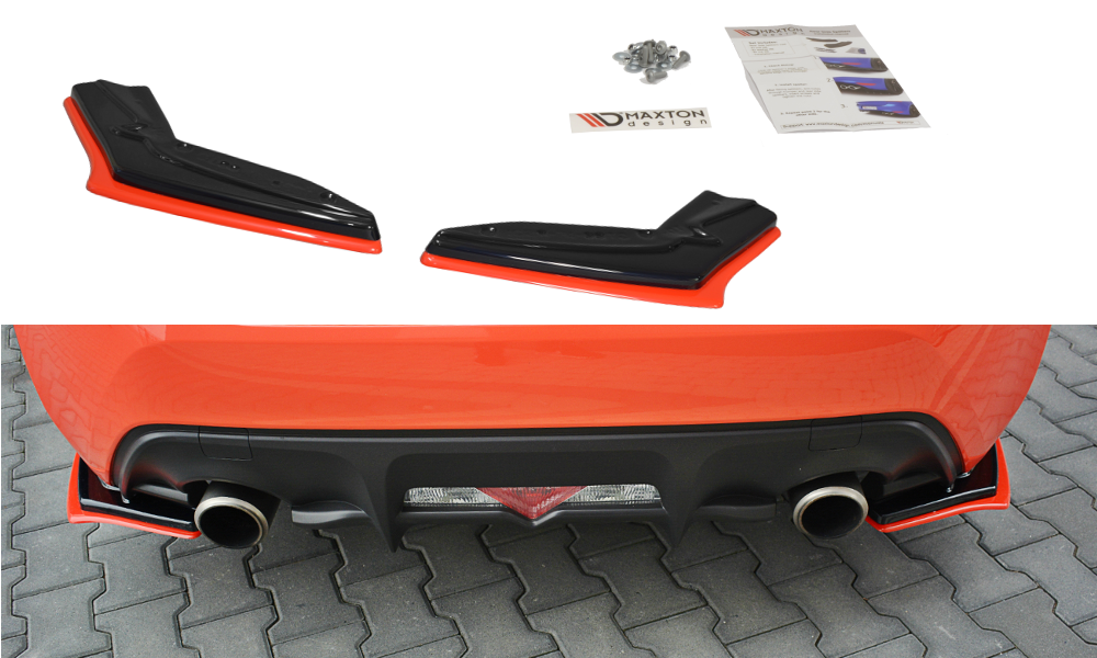 Image of Rear Side Splitters V.2 Toyota GT86 Facelift - Gloss Black