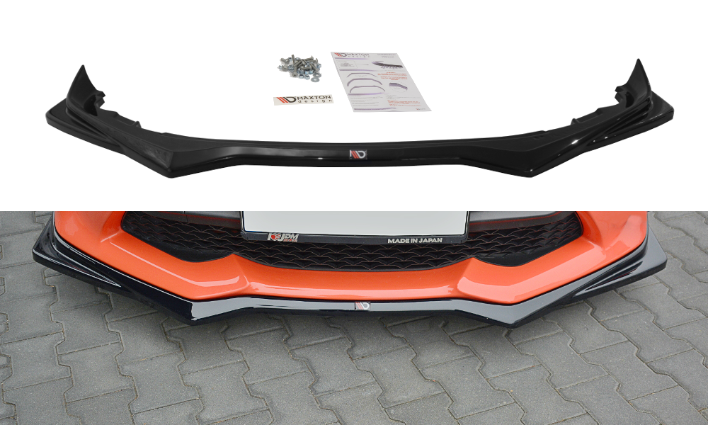 Image of Front Splitter V.2 Toyota GT86 Facelift - Gloss Black