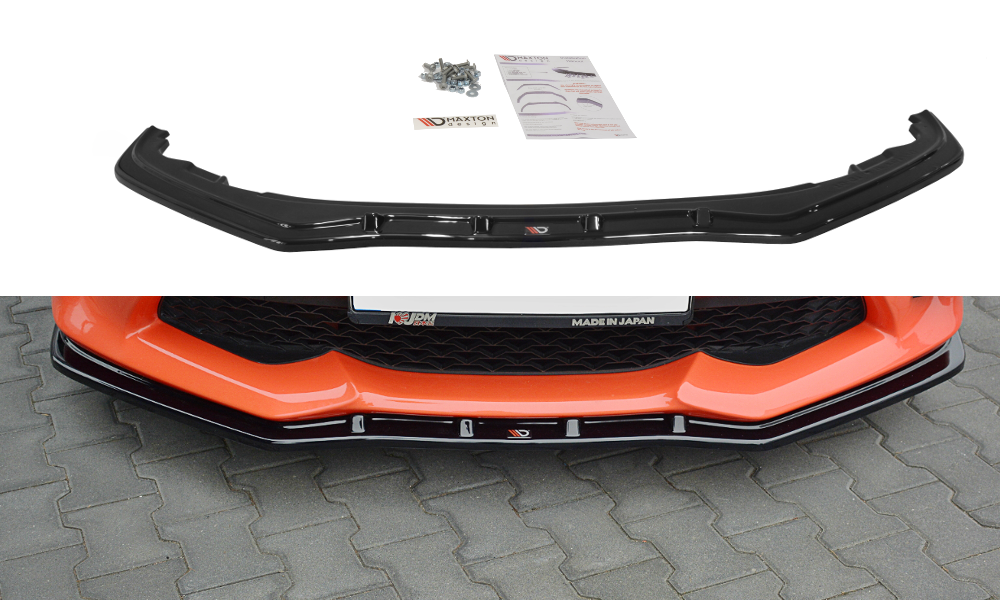 Image of Front Splitter V.3 Toyota GT86 Facelift - Gloss Black