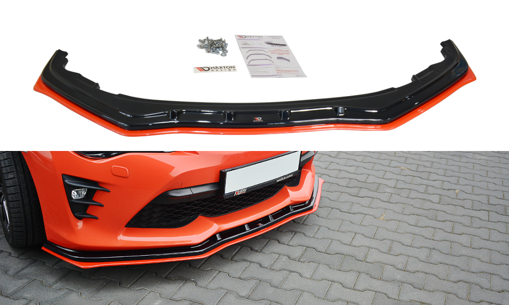 Image of Front Splitter V.4 Toyota GT86 Facelift - Gloss Black