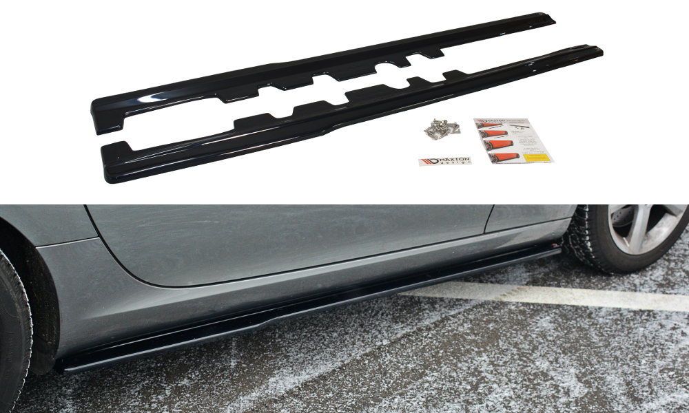 Image of Side Skirts Diffusers Mercedes-Benz SLK R172 - Gloss Black
