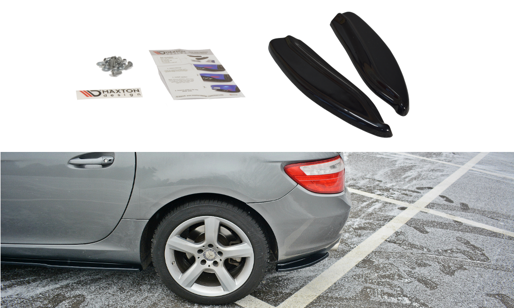 Image of Rear Side Splitters V.1 Mercedes-Benz SLK R172 - Gloss Black