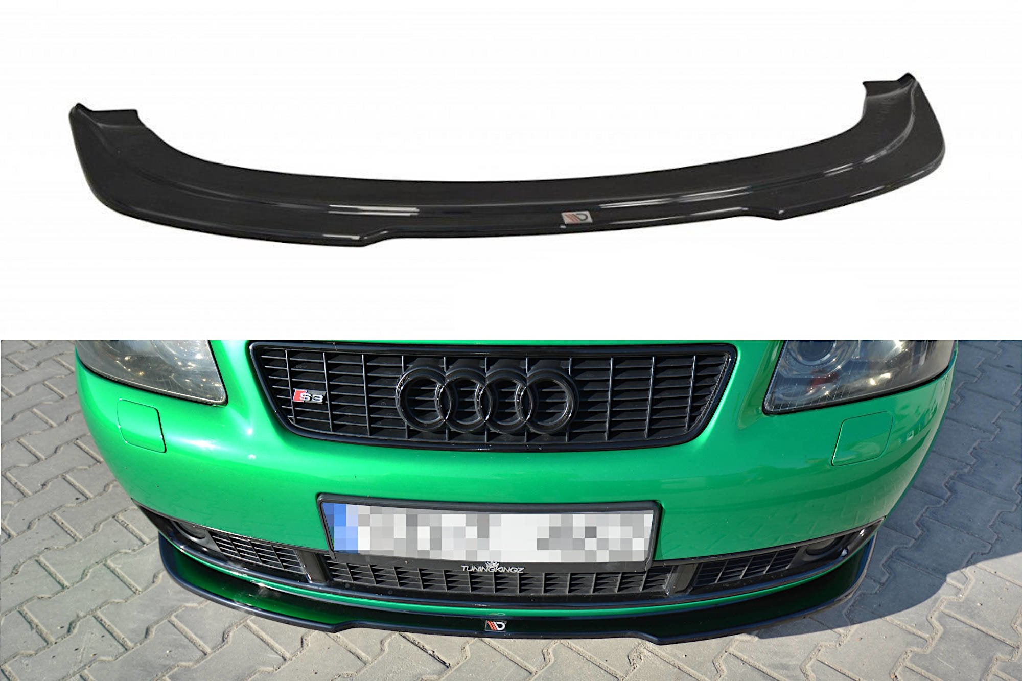 Image of Front Splitter Audi S3 8L - Gloss Black