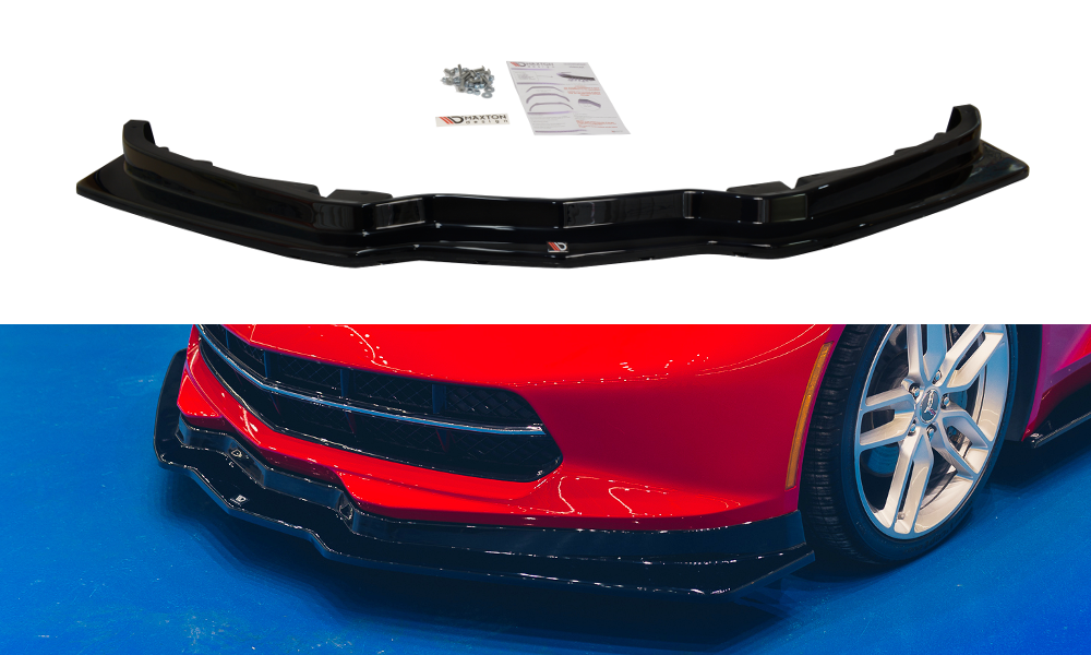 Image of Front Splitter V.1 Chevrolet Corvette C7 - Gloss Black