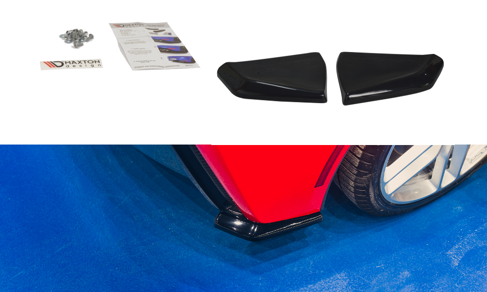 Image of Rear Side Splitters Chevrolet Corvette C7 - Gloss Black