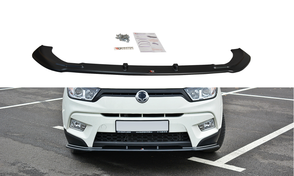 Image of Front Splitter V.1 Ssangyong Tivoli - Gloss Black