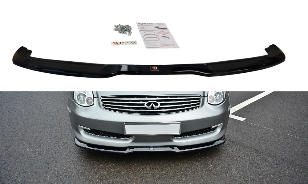Image of Front Splitter V.1 Infiniti G35 Coupe - Gloss Black