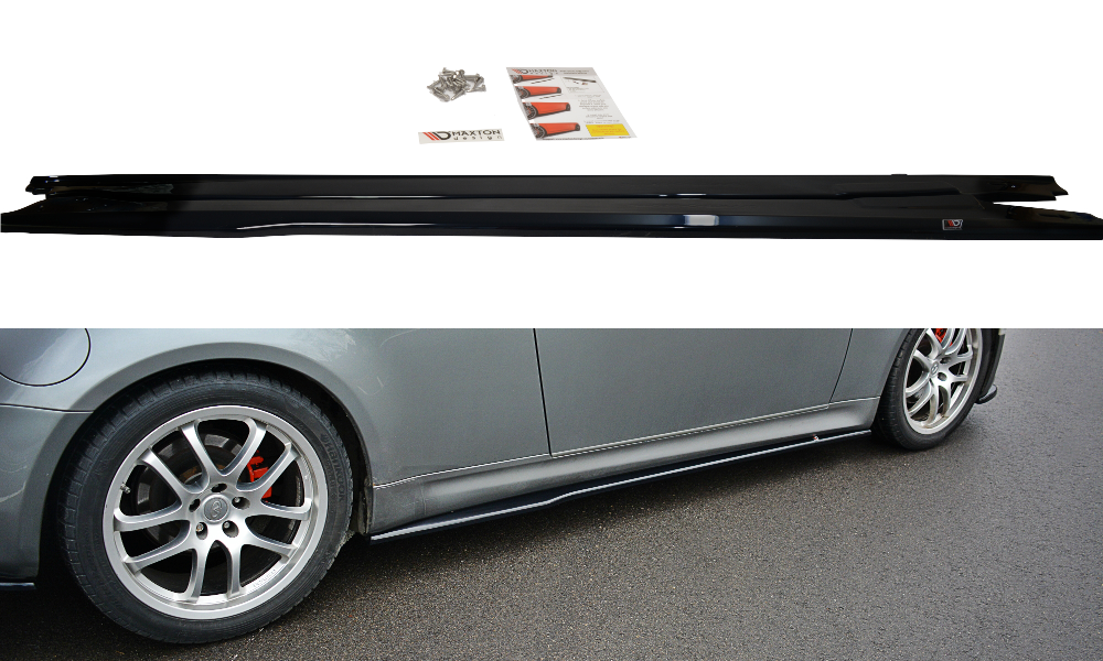 Side Skirts Diffusers Infiniti G35 Coupe - Gloss Black