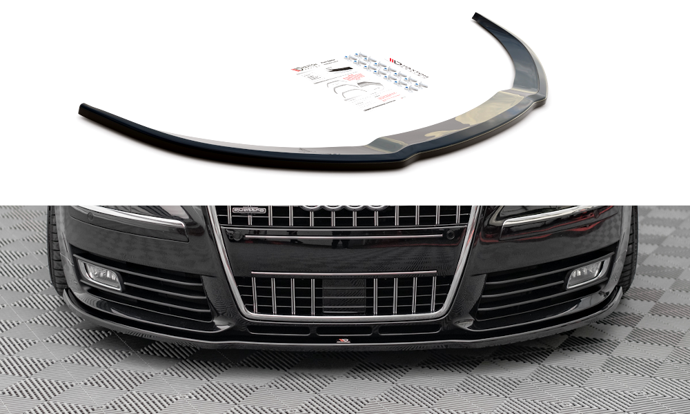 Image of Front Splitter VW Audi S8 D3 - Gloss Black