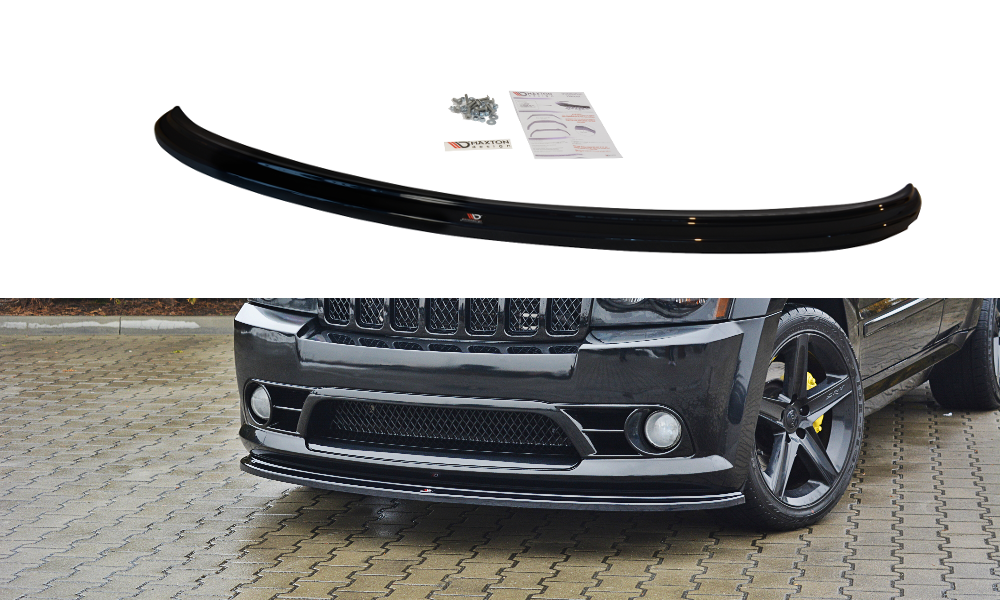 Image of Front Splitter V.1 Jeep Grand Cherokee WK STR8 - Gloss Black
