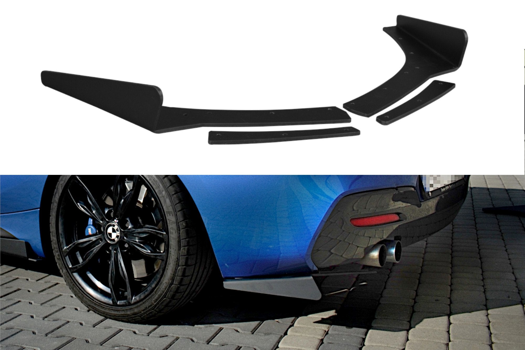 Rear Side Splitters BMW 1 F20/F21 M-Power Facelift
