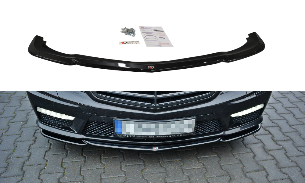 Image of Front Splitter V.1 Mercedes-Benz E63 AMG W212 - Gloss Black
