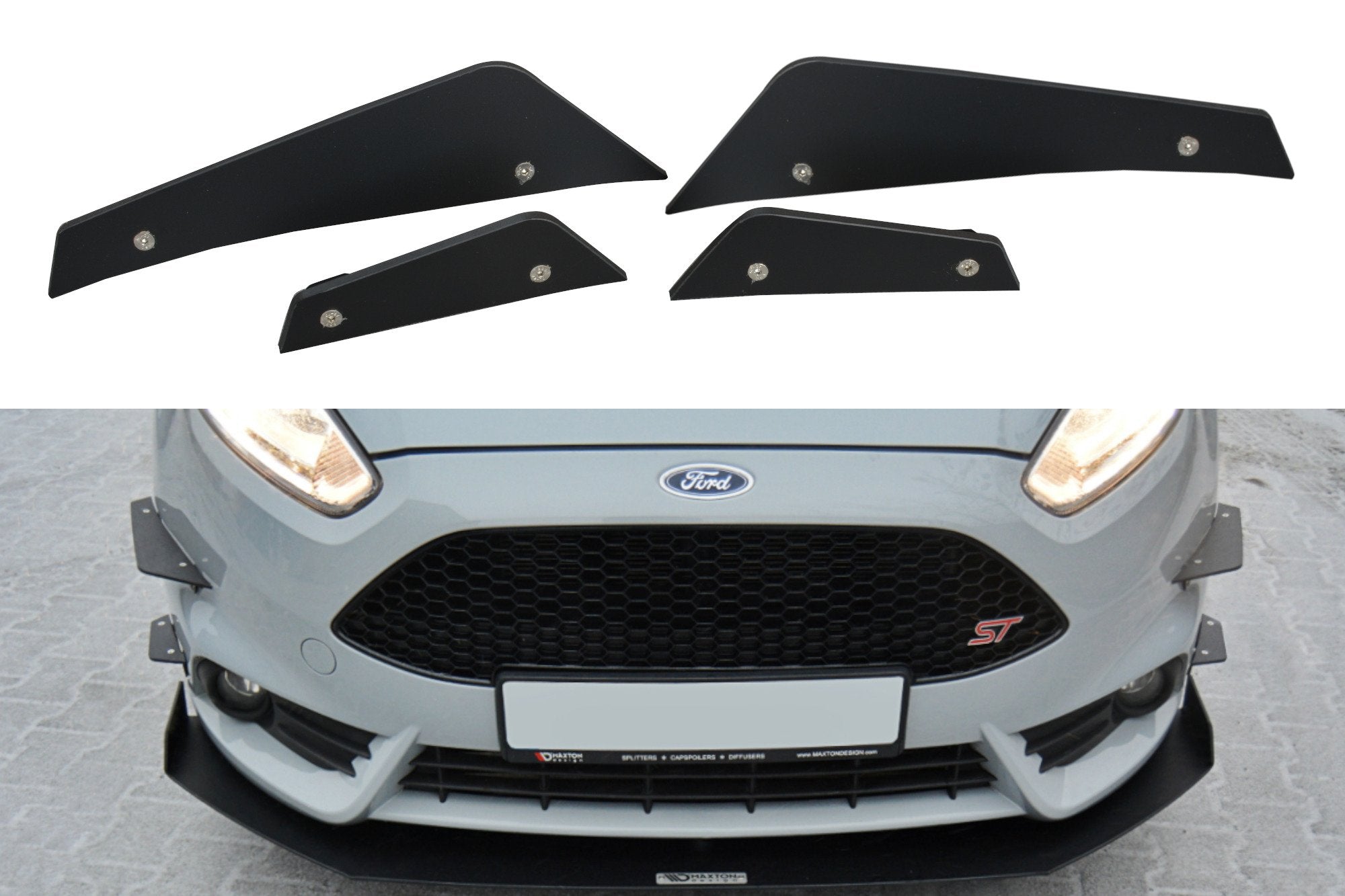 Image of Front Bumper Wings (Canards) Ford Fiesta ST MK7 FL