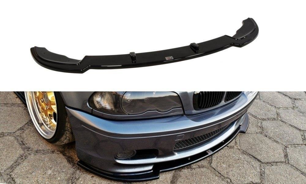 Image of Front Splitter For BMW 3 E46 Mpack Coupe - Gloss Black