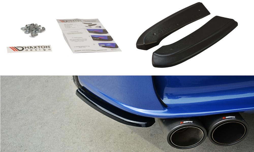Image of Rear Side Splitters Alfa Romeo 156 GTA SW - Gloss Black