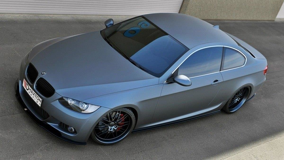 Front-Splitter-For-BMW-3-E92-Mpack---Gloss-Black