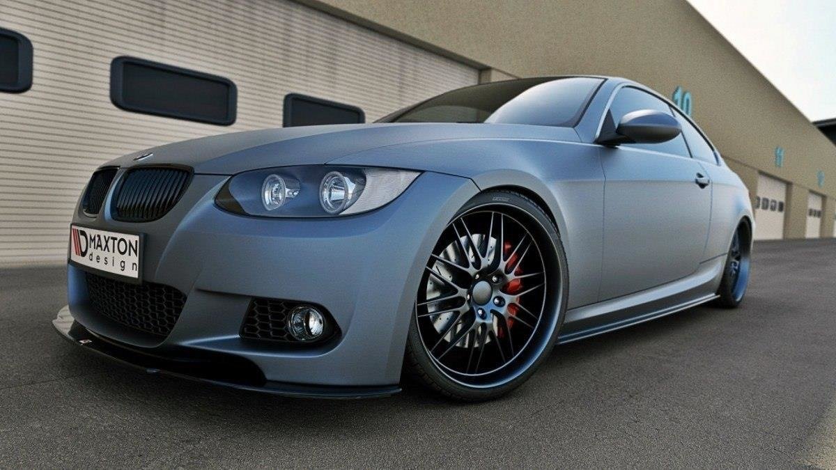 Front-Splitter-For-BMW-3-E92-Mpack---Gloss-Black