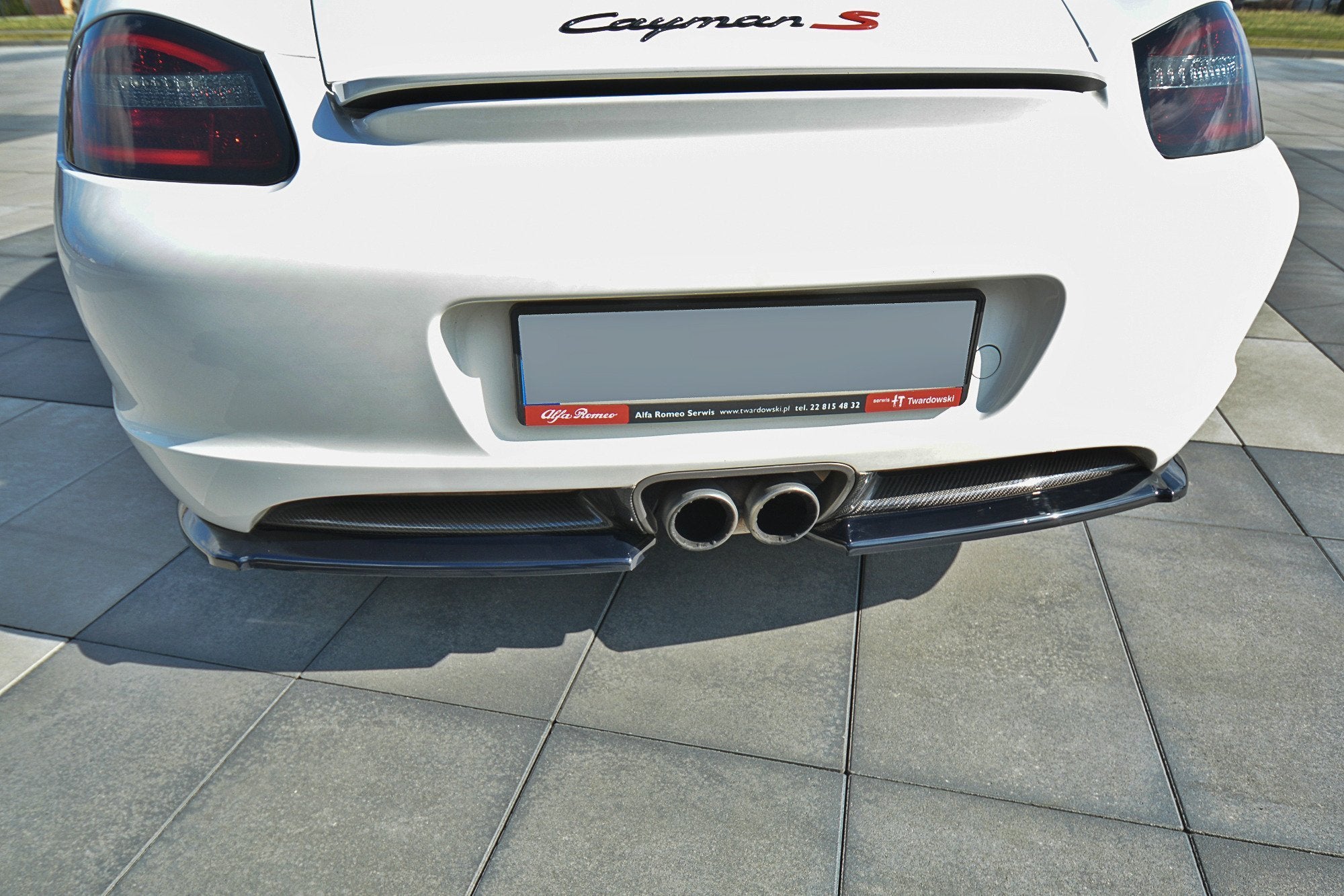 Image of Rear Side Splitters Porsche Cayman S 987C - Gloss Black