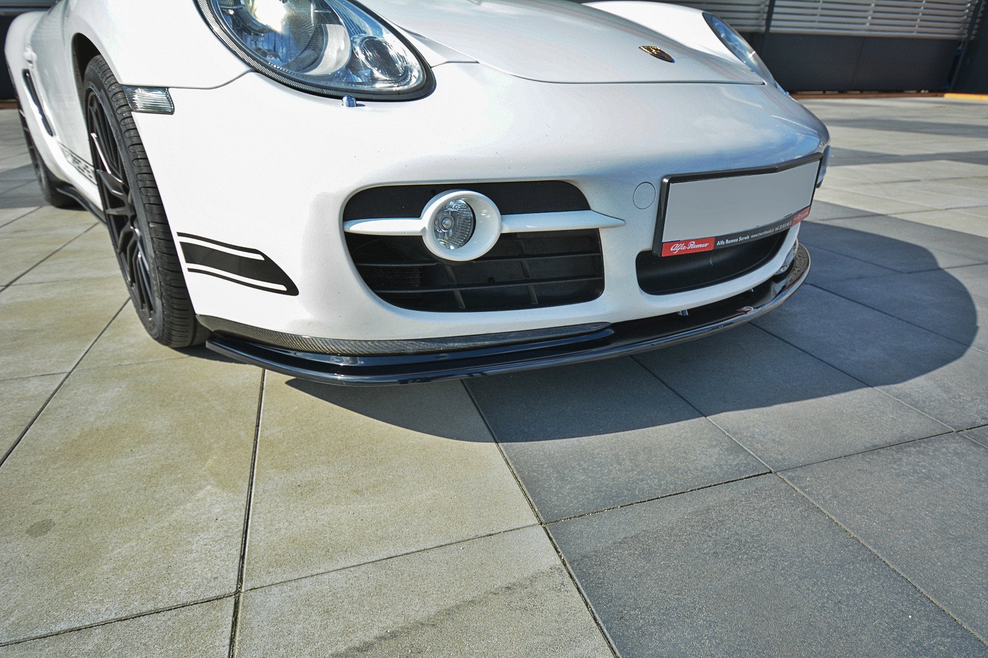 Image of Front Splitter V.2 Porsche Cayman S 987C - Gloss Black