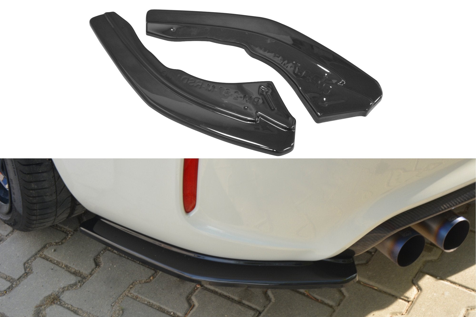 Image of Rear Side Splitters BMW M2 (F87) CoupÃ© - Gloss Black