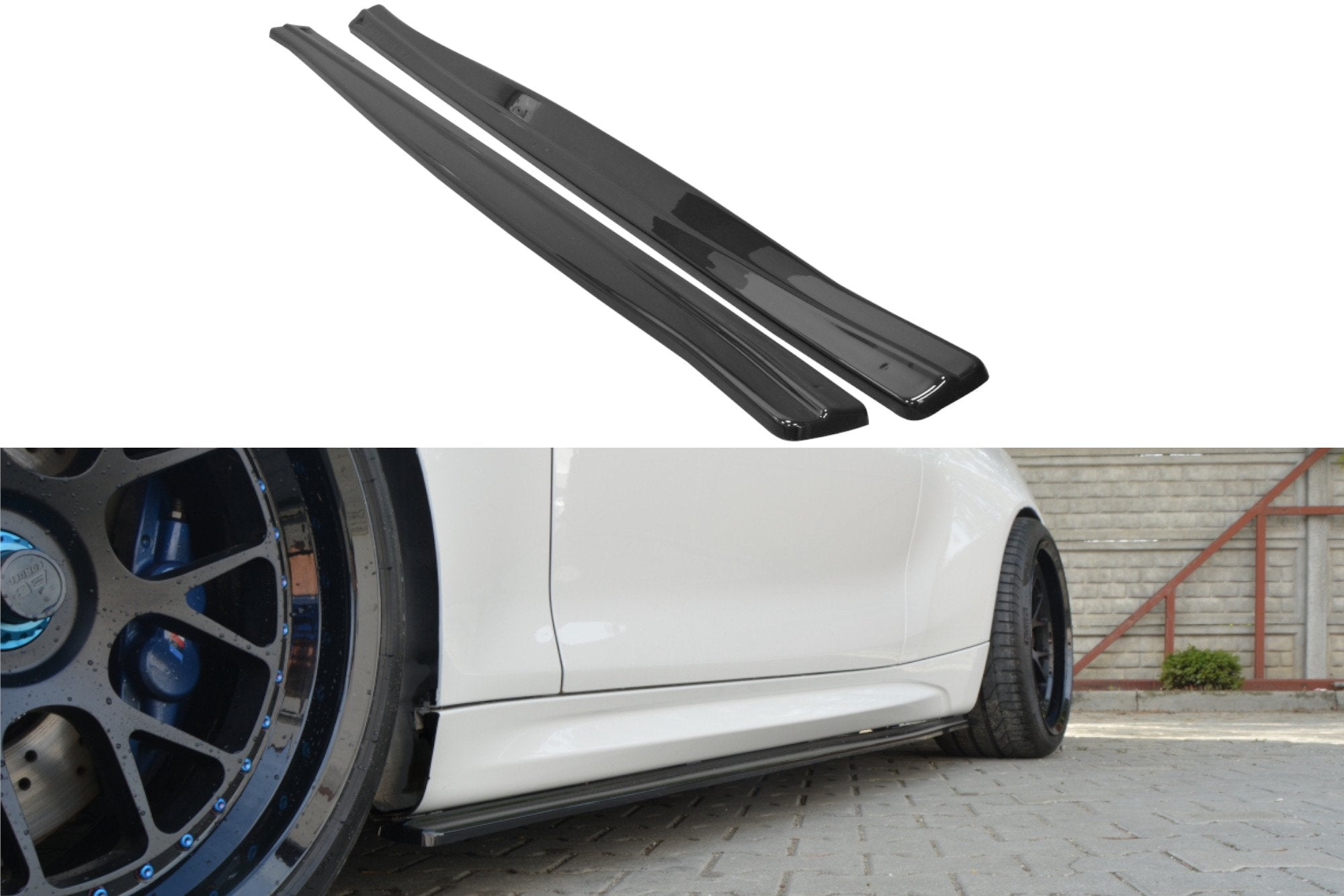 Image of Side Skirts Diffusers BMW M2 F87 CoupÃ© - Gloss Black