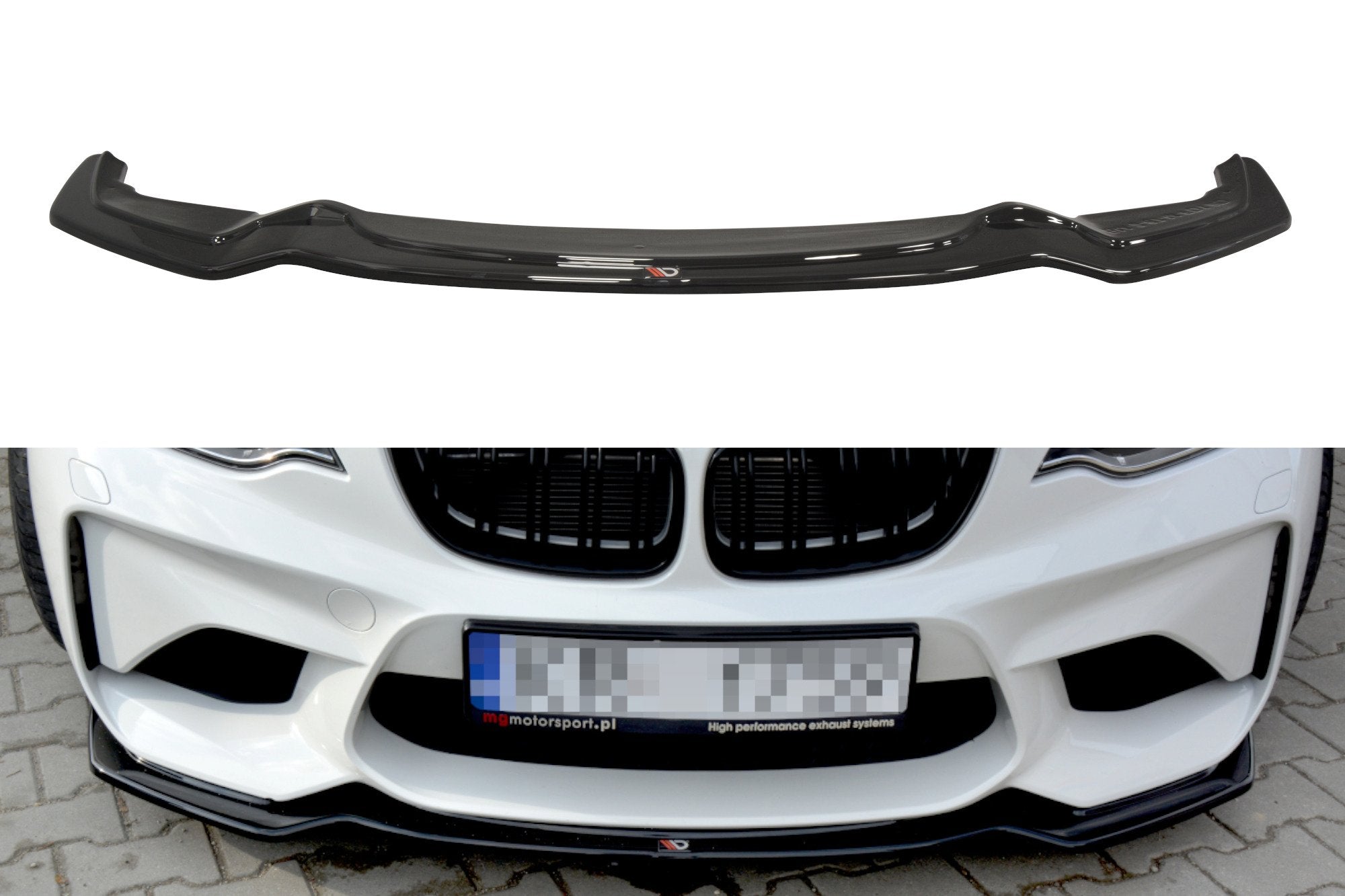 Image of Front Splitter BMW M2 (F87) CoupÃ© - Gloss Black
