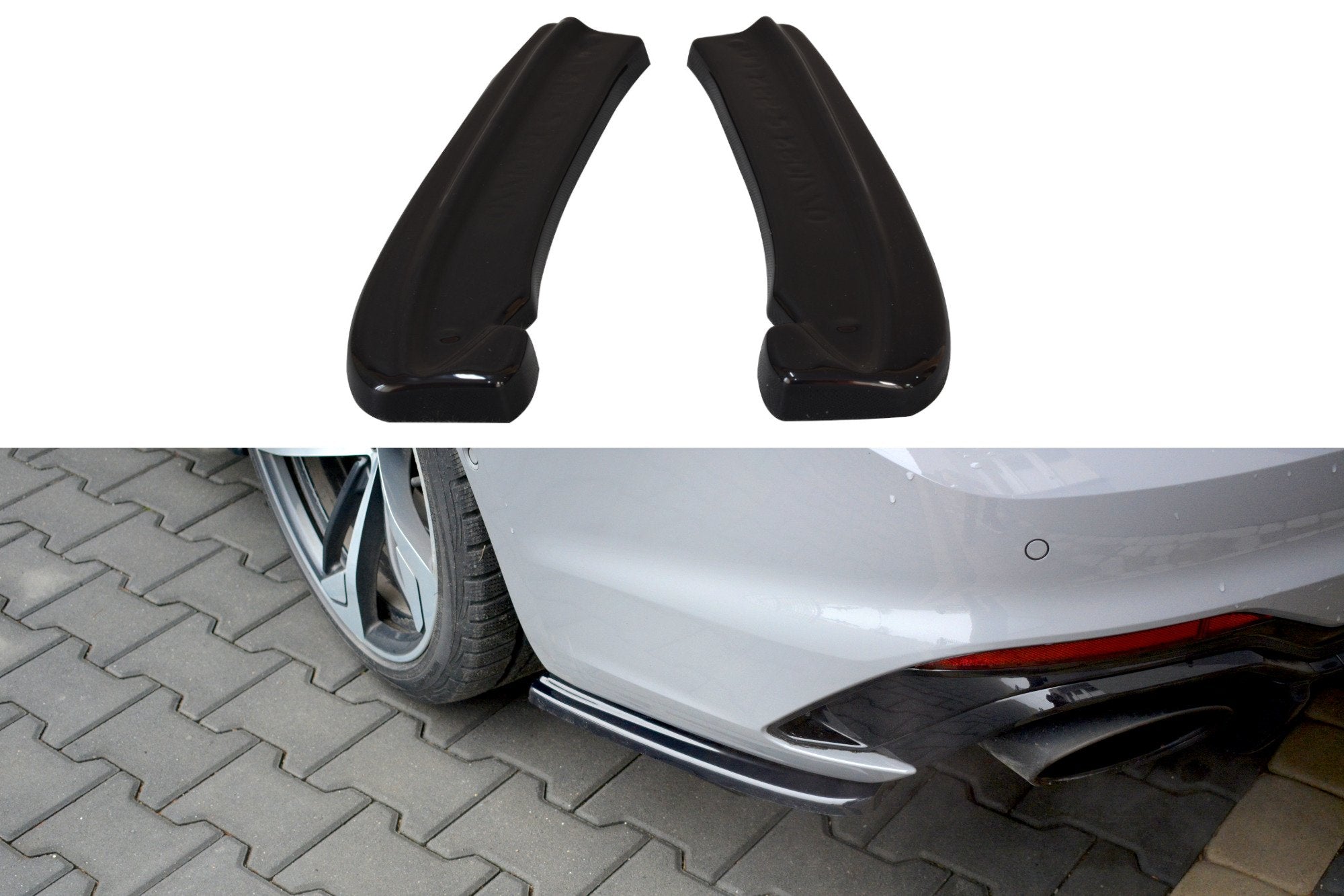 Image of Rear Side Splitters Audi RS5 F5 Coupe - Textured