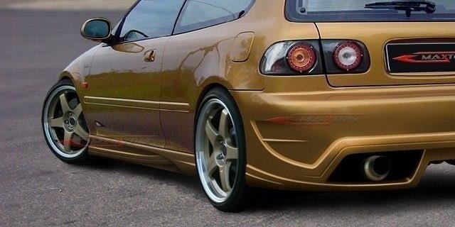 Image of Side Skirts 2 Civic V HB - Not Primed
