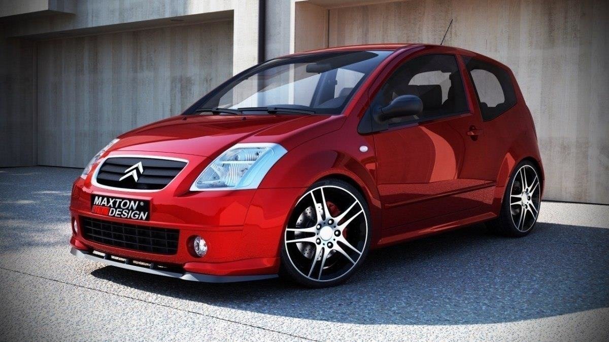Image of Front Splitter Citroen C2 Vts - Gloss Black