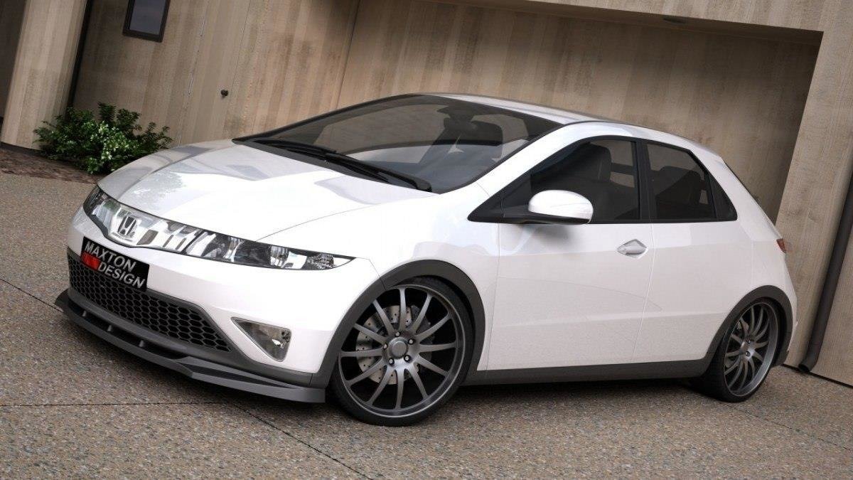 Image of Voorsplitter Civic MK8 (voorwoord) - Glanzend zwart