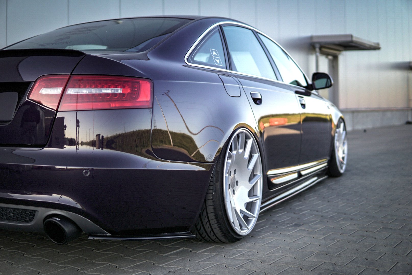 Image of Rear Side Splitters Audi A6 S-Line C6 / C6 FL Sedan / Avant- V1