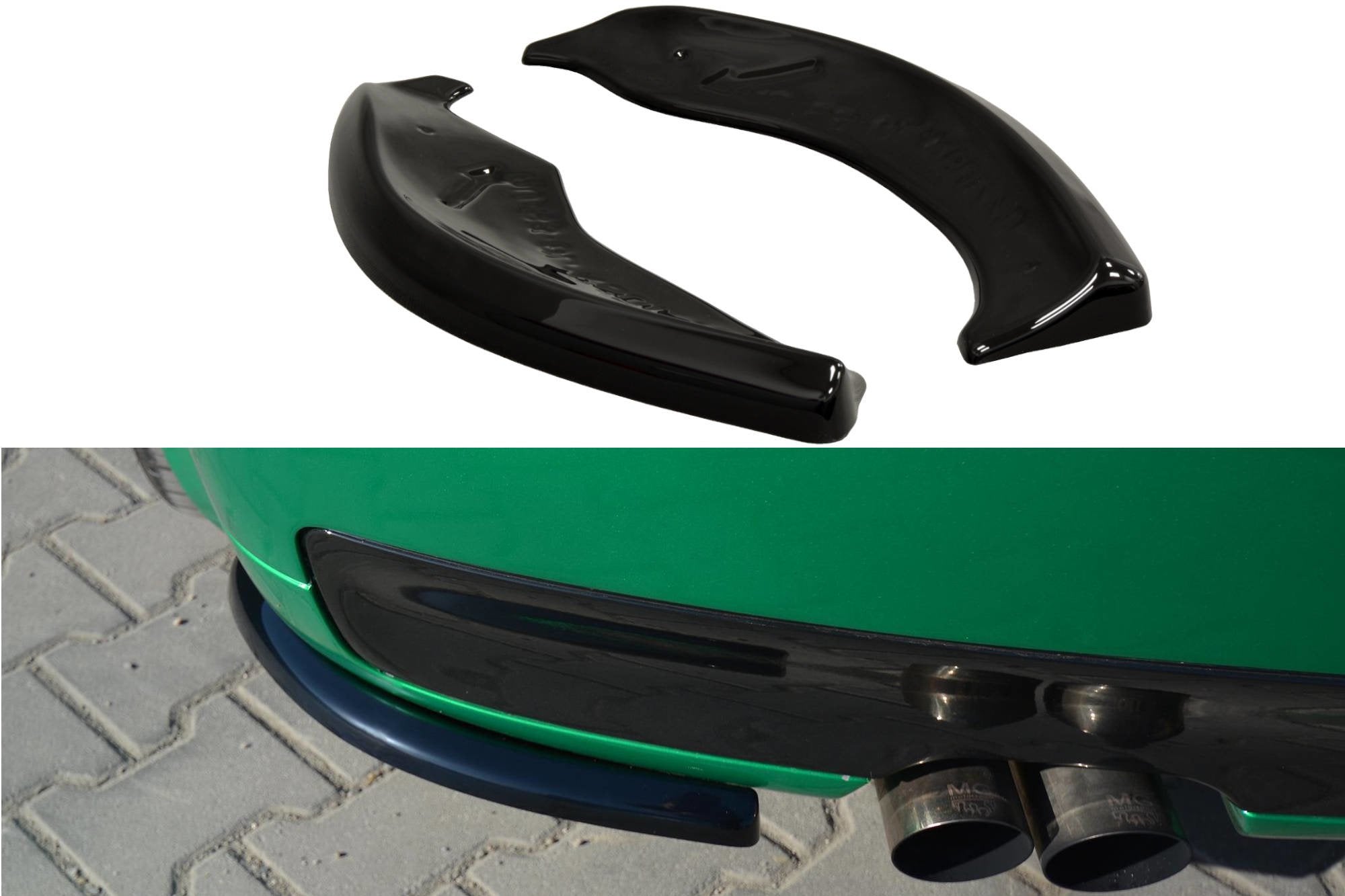 Image of Rear Side Splitters Audi S3 8L - Gloss Black