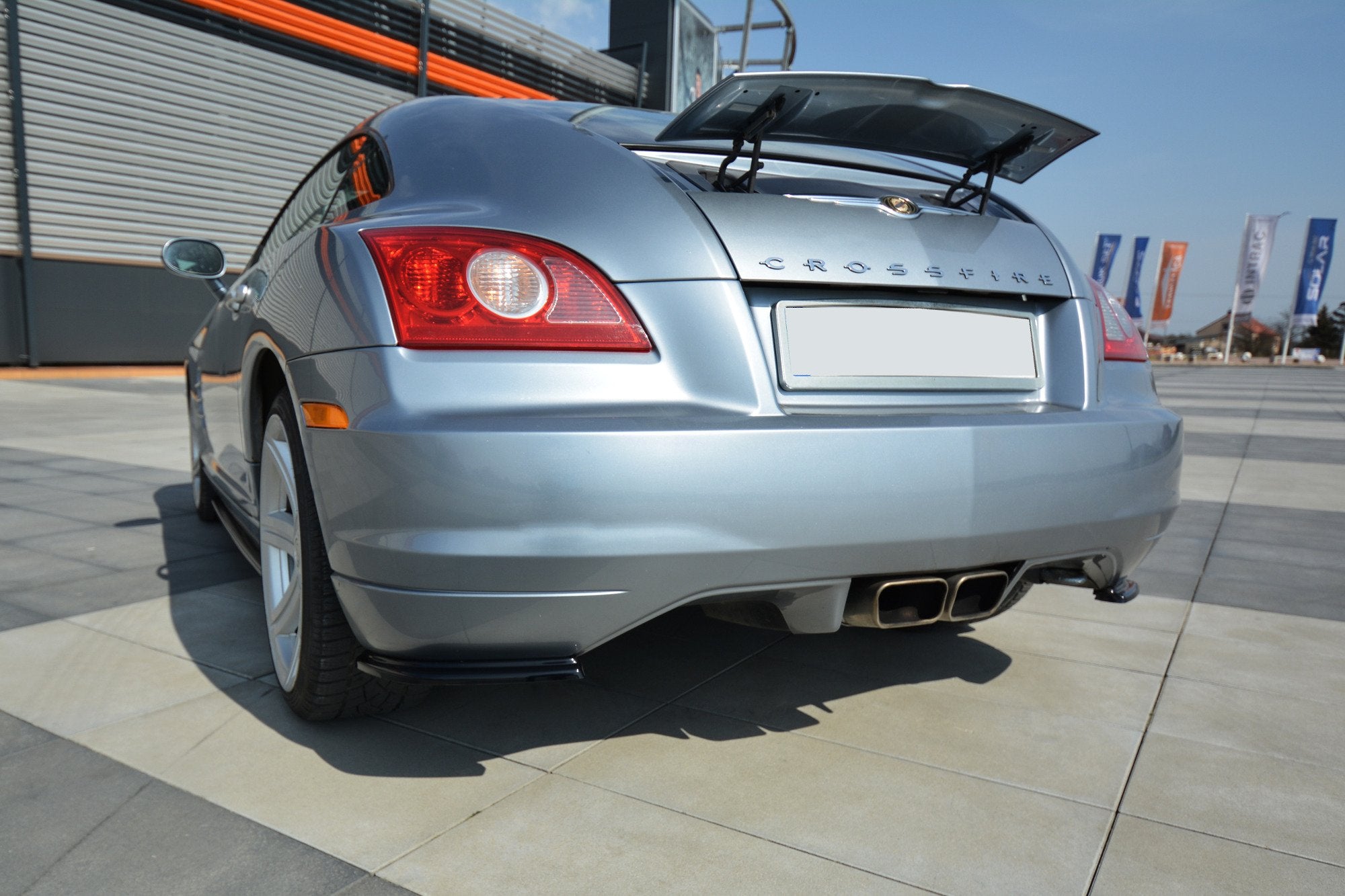 Image of Rear Side Splitters Chrysler Crossfire - Gloss Black