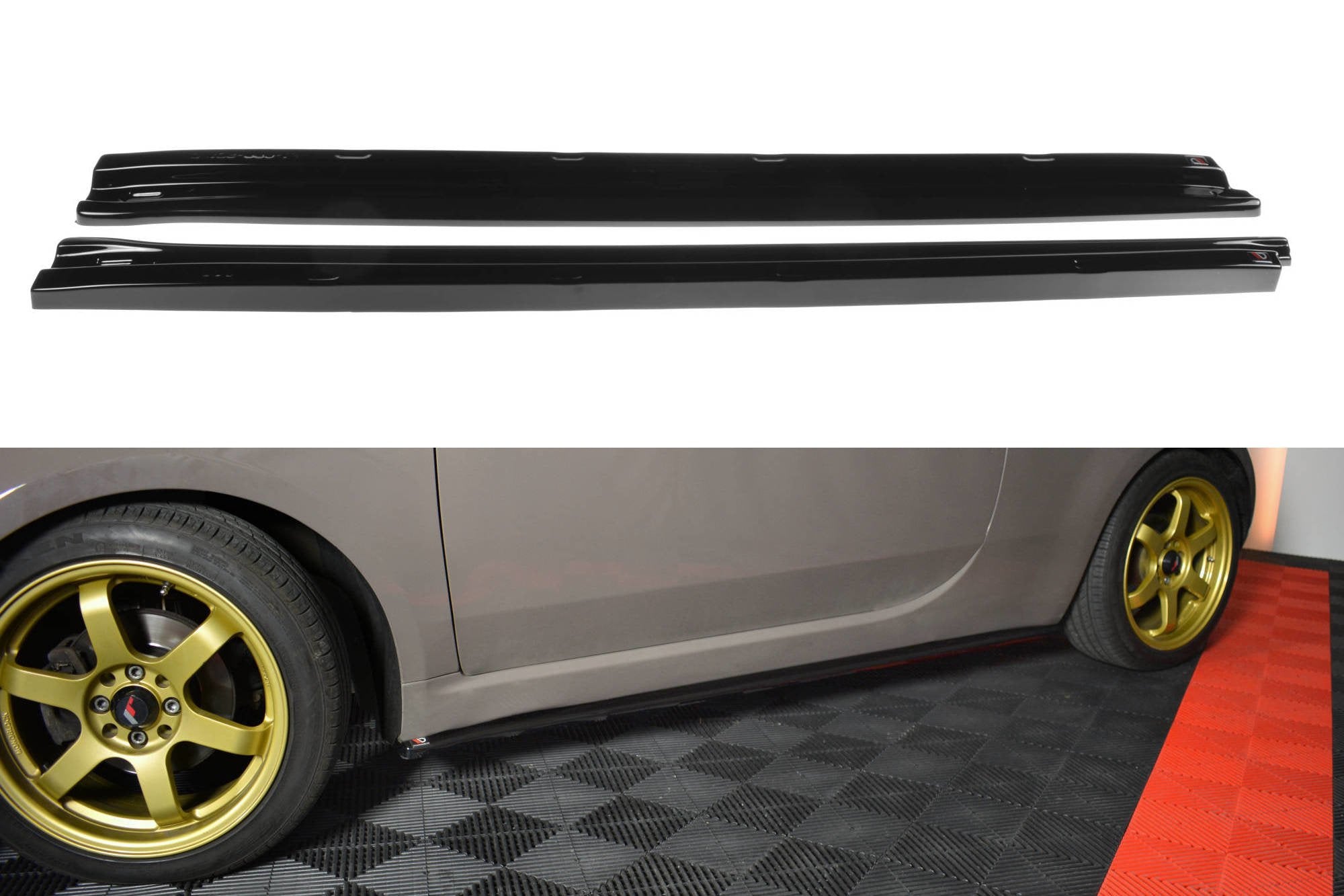 Image of Side Skirts Diffusers Fiat 500 Hatchback Preface-GB