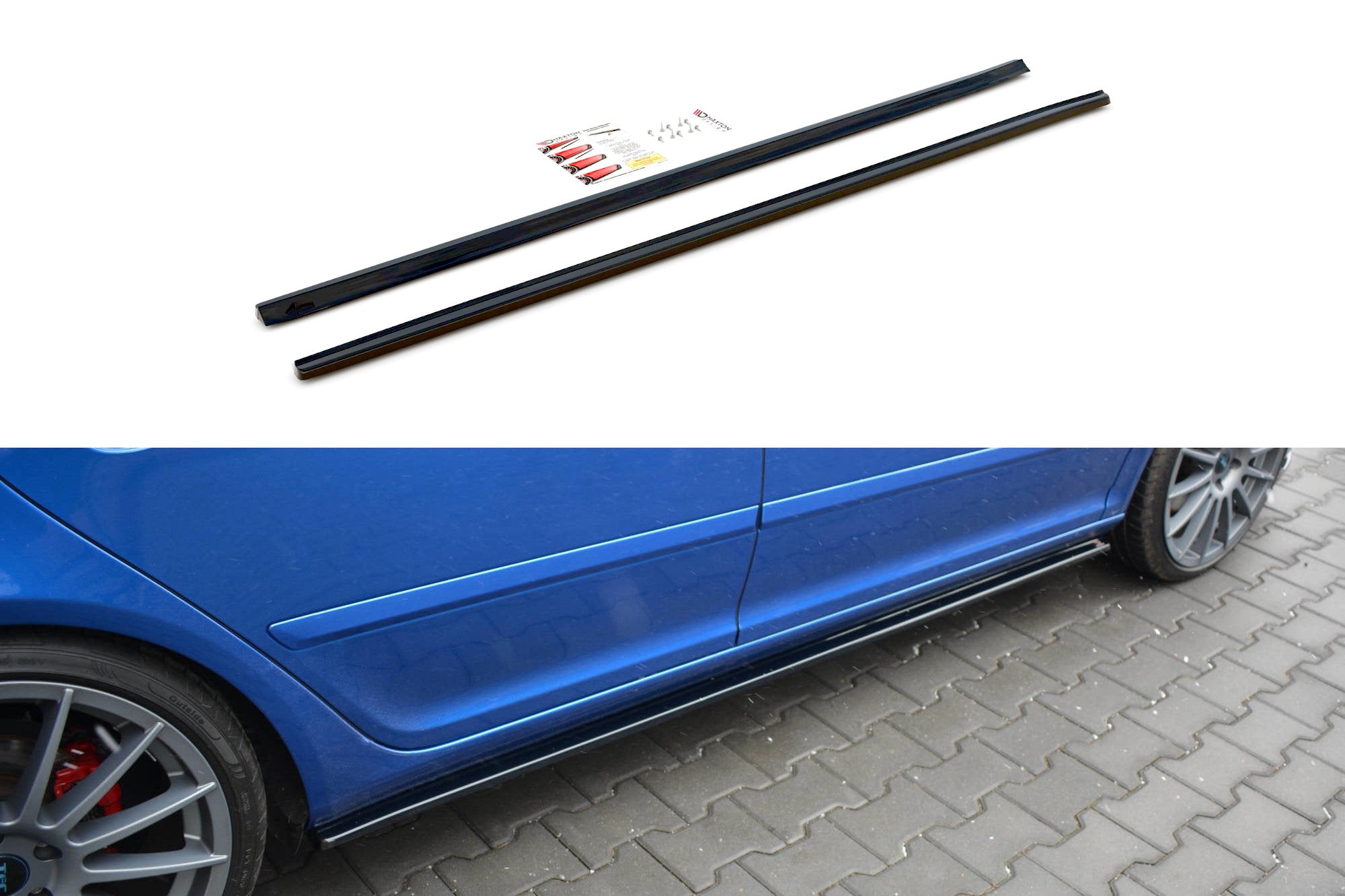 Image of Side Skirts Diffusers Skoda Octavia RS MK2 / MK2 Fl-GB