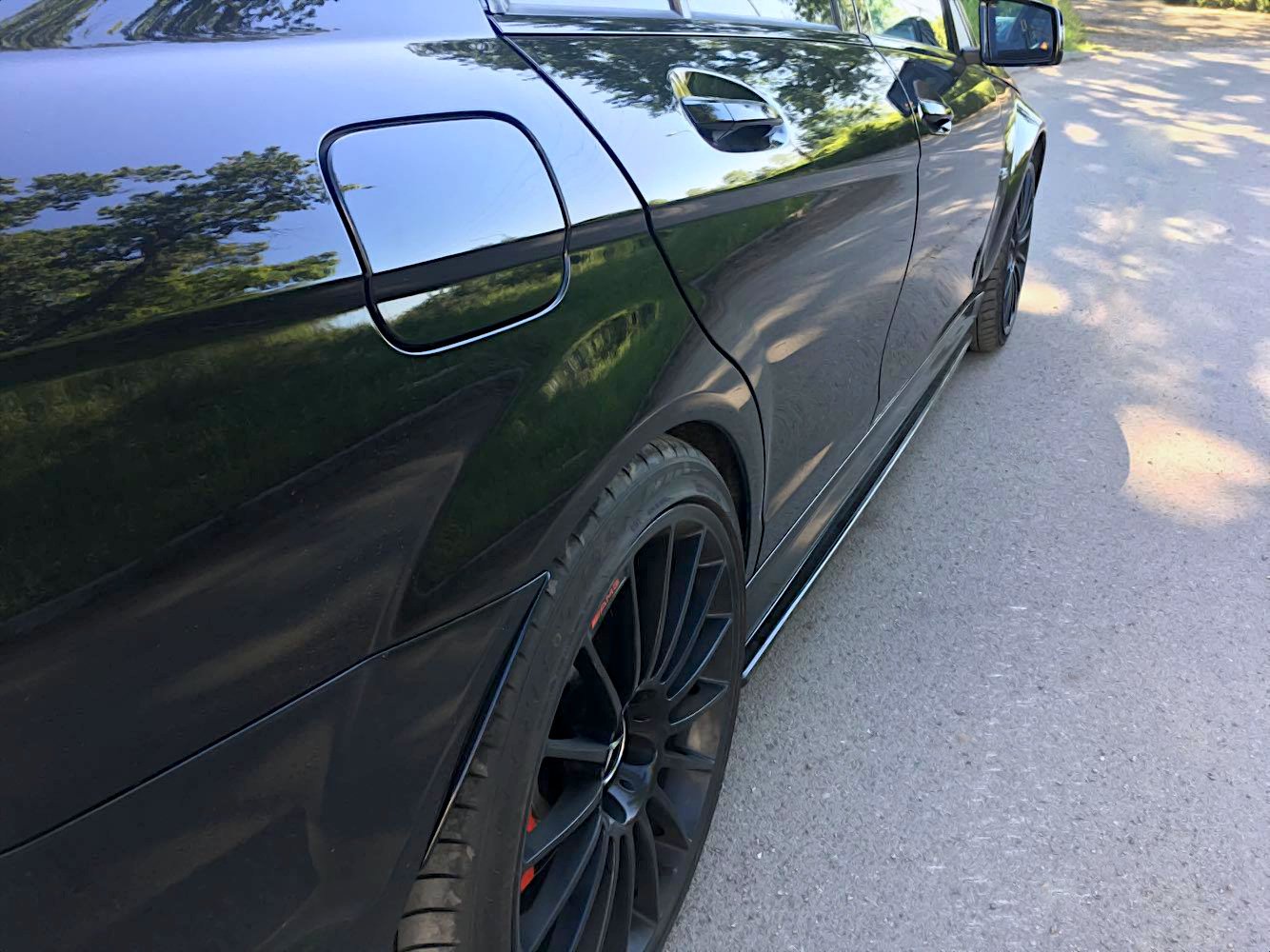 Image of Side Skirts Diffusers Mercedes-Benz AMG C63 W204 Facelift-GB