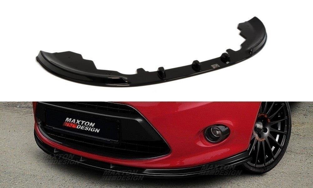 Image of Front Splitter Ford Fiesta MK7 - Gloss Black