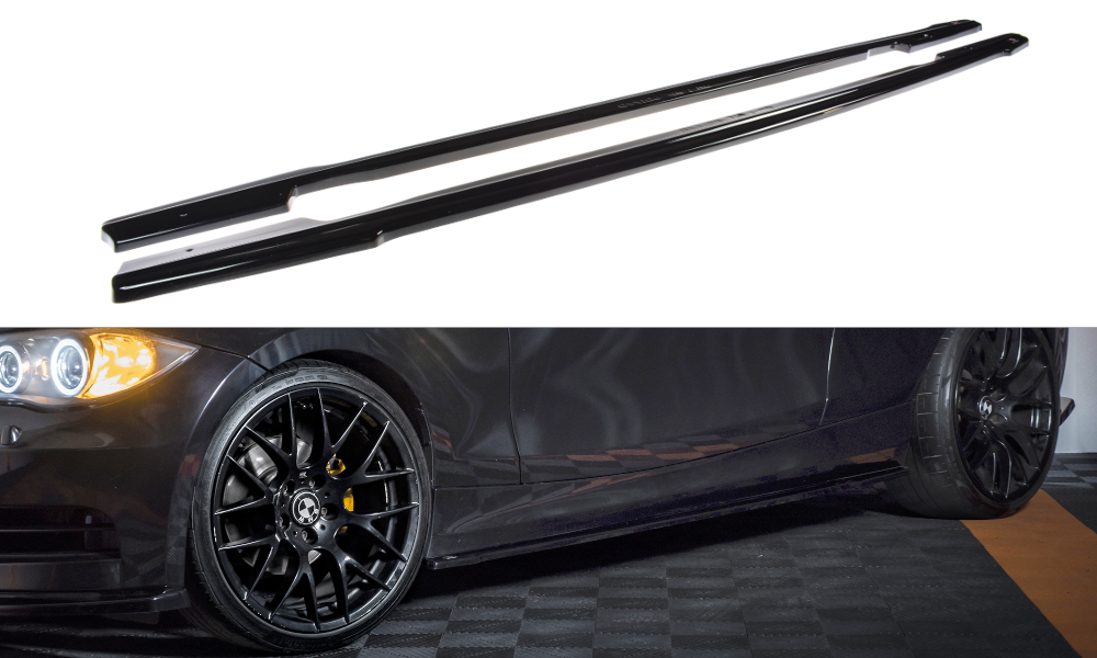 Image of Side Skirts Diffusers BMW 1 E81/ E87 Facelift - Gloss Black