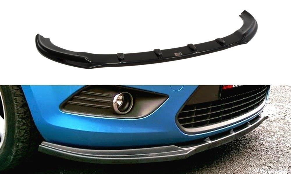 Image of Front Splitter Ford Focus Ii Facelift - Gloss Black