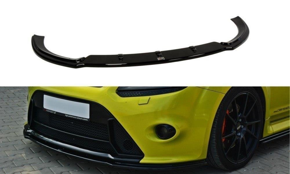 Image of Front Splitter V.2 Ford Focus RS MK2 - Gloss Black