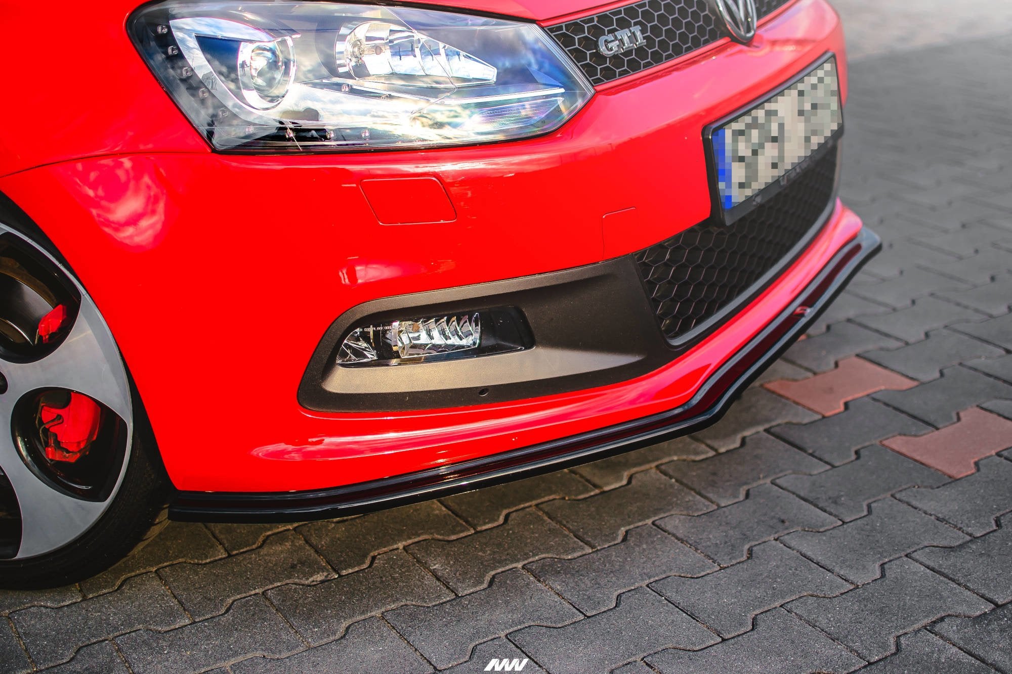 Image of Front Splitter V.2 Volkswagen Polo MK5 GTi 6R Preface-GB