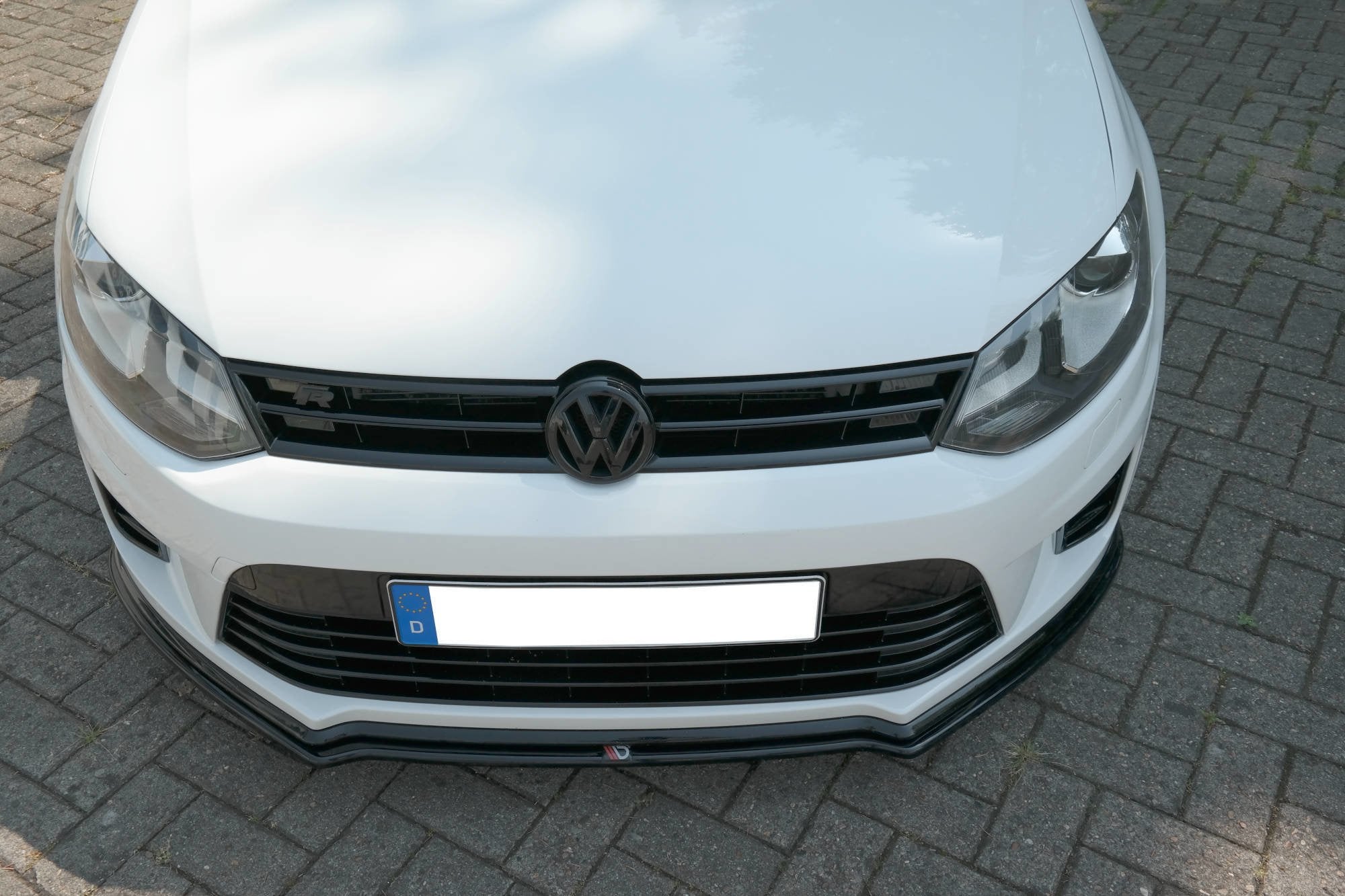 Image of Front Splitter Volkswagen Polo MK5 R WRC - Gloss Black