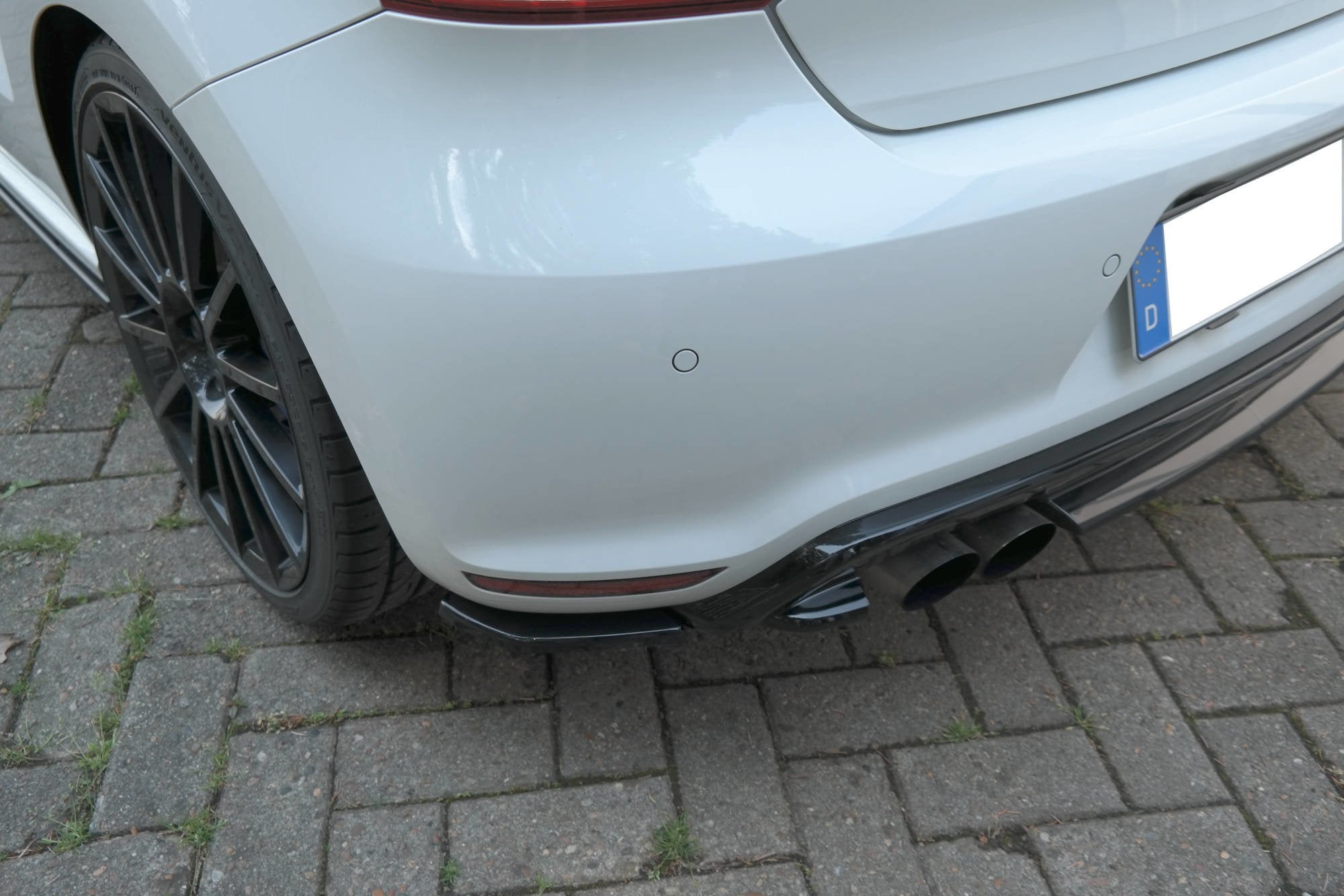 Image of Rear Side Splitters Volkswagen Polo MK5 R WRC - Gloss Black