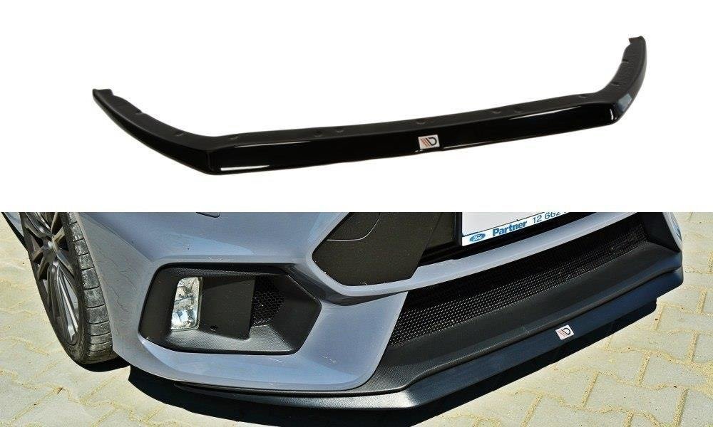 Image of Front Splitter V.2 Ford Focus RS MK3 - Gloss Black